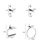 Kit 4 Acessórios Para Banheiro Polido Brilhante