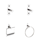 Kit 4 Acessórios Para Banheiro Polido Brilhante