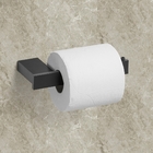 Kit 4 Acessórios Para Banheiro Preto Master Toalheiro Duplo