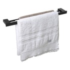 Kit 4 Acessórios Para Banheiro Preto Master Toalheiro Duplo