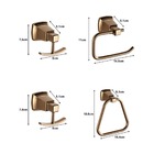 Kit 4 Acessórios Rose Brilhante Para Banheiro Lavabo