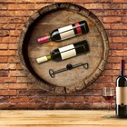 Kit 4 Adega Parede Garrafa Vinho Aço Preto Estilo Industrial