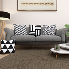 Kit 4 Almofadas 40cm X 40cm Estampada Geométrico Preto Zíper