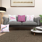 Kit 4 Almofadas 40cm X 40cm Estampada Para Meninas Unicórnio