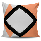 Kit 4 Almofadas Abstrata Cantaloupe Laranja Melão 45x45cm