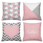 Kit 4 Almofadas Cheias 40x40cm Gratidão Collection