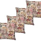 Kit 4 Almofadas Cheias Bali Impermeável Paris 100% Algodão Fu