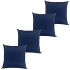 Kit 4 Almofadas Cheias Belize Impermeável Azul Marinho 45cmx4