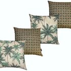 Kit 4 Almofadas Cheias Estampa Digital 100% Algodão Impermeáv