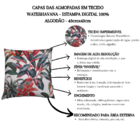 Kit 4 Almofadas Cheias Impermeável Área Externa Folhagens (43