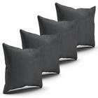 Kit 4 Almofadas Cinzas 43x43cm Cada