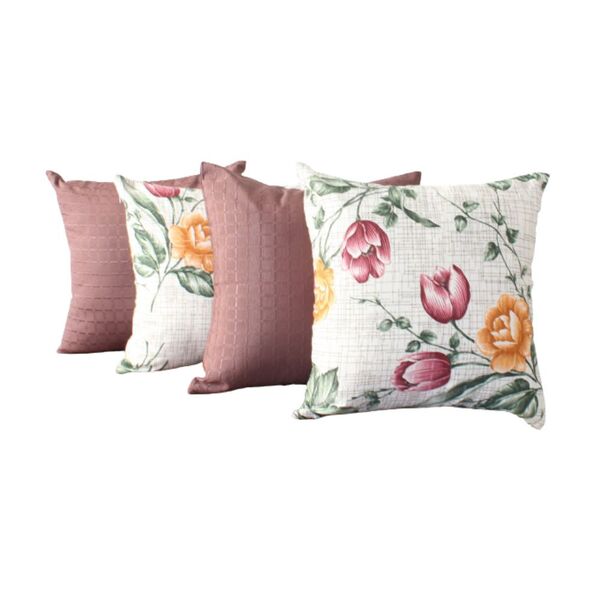 Kit 4 Almofadas Com Ziper Estampada Moderna 45 X 45 Luxuosa