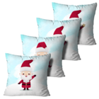 Kit 4 Almofadas De Natal Cute Papai Noel
