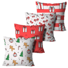Kit 4 Almofadas De Natal Elementos Natalinos