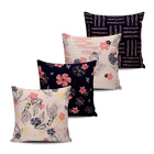 Kit 4 Almofadas Decoração Estilo Japonês 45x45cm