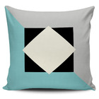 Kit 4 Almofadas Decorativa Abstrata Purist Blue E Preta 45x45