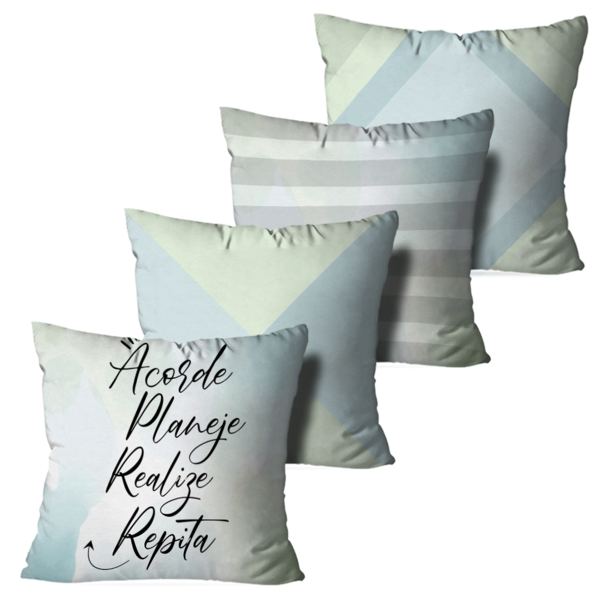 Kit 4 Almofadas Decorativas Acorde, Planeje