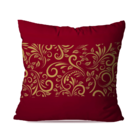 Kit 4 Almofadas Decorativas Arabesco Dourado Com Vermelho