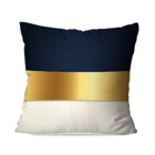 Kit 4 Almofadas Decorativas Azul Com Dourado