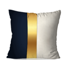 Kit 4 Almofadas Decorativas Azul Com Dourado