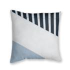 Kit 4 Almofadas Decorativas Azul Geométrico Retrô E Lisas - 4