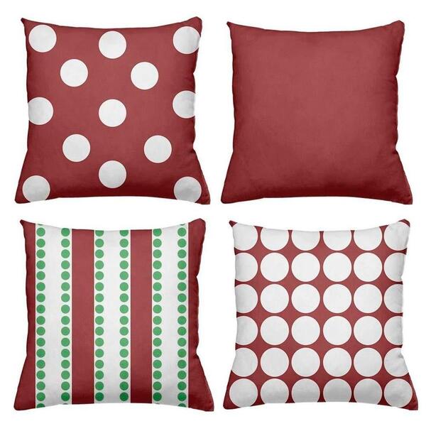 Kit 4 Almofadas Decorativas Cheias 40x40cm Bolinhas