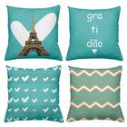Kit 4 Almofadas Decorativas Cheias 40x40cm Gratidão