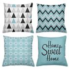 Kit 4 Almofadas Decorativas Cheias 40x40cm Home Sweet