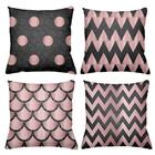 Kit 4 Almofadas Decorativas Cheias 40x40cm Rosé Black