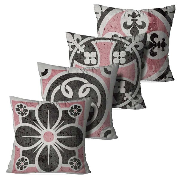 Kit 4 Almofadas Decorativas Elegance Grunge