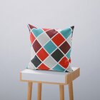 Kit 4 Almofadas Decorativas Geométricas Laranja E Verde - 45x