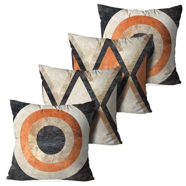 Kit 4 Almofadas Decorativas Grunge