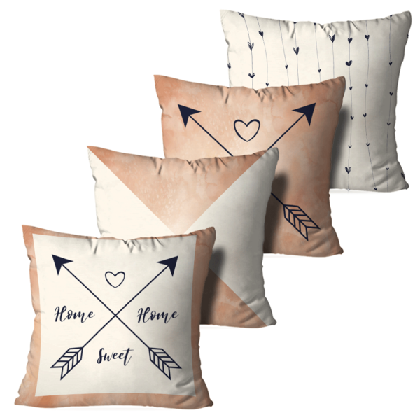 Kit 4 Almofadas Decorativas Home Sweet Home