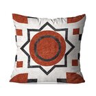 Kit 4 Almofadas Decorativas Laranja Geométrico