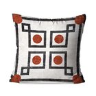 Kit 4 Almofadas Decorativas Laranja Geométrico