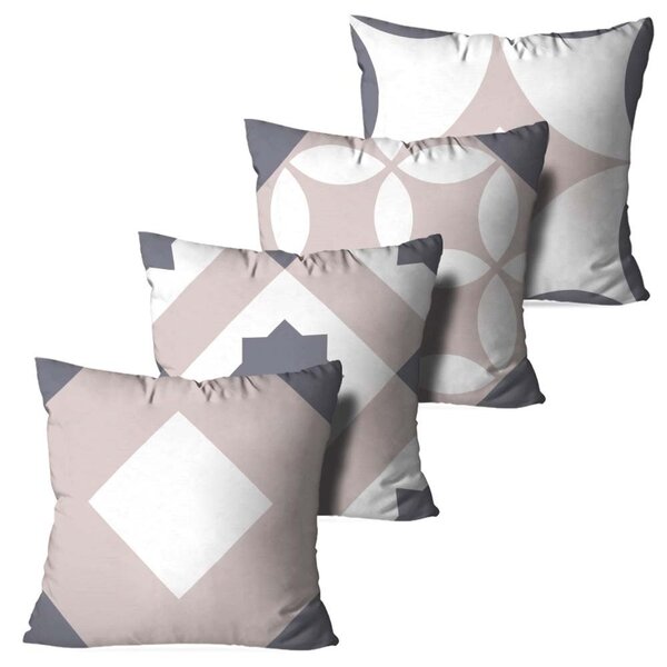 Kit 4 Almofadas Decorativas Lilás Classic