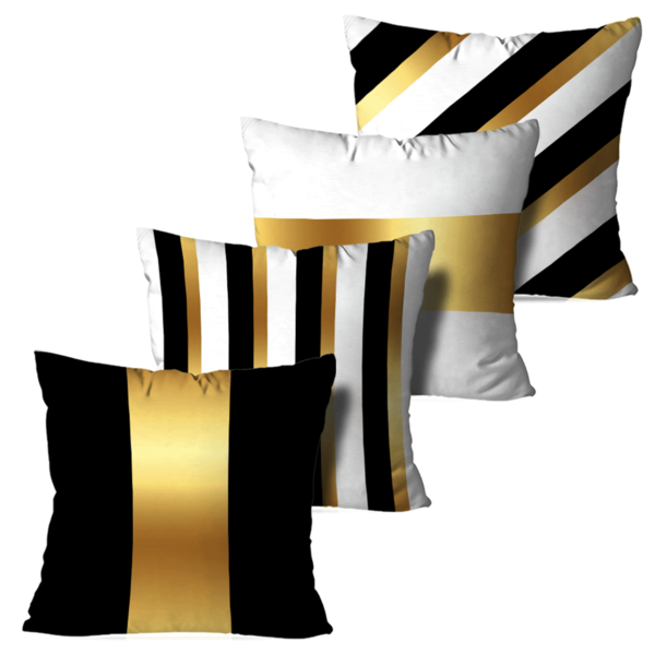 Kit 4 Almofadas Decorativas Listras