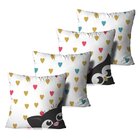 Kit 4 Almofadas Decorativas Love Pets