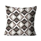 Kit 4 Almofadas Decorativas Marrom Geométrico