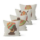Kit 4 Almofadas Decorativas Own Africanas E Acessórios Colori