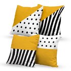 Kit 4 Almofadas Decorativas Own Amarelas Com Poá E Zebra - 45