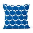 Kit 4 Almofadas Decorativas Own Azul E Branca Geométrica - 45