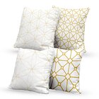 Kit 4 Almofadas Decorativas Own Brancas Geométricas - 45x45 Cm