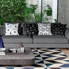 Kit 4 Almofadas Decorativas Own Branco E Preto Symbols - 45x4