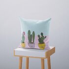 Kit 4 Almofadas Decorativas Own Cactos Rosa E Azul - 45x45 Cm