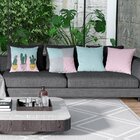 Kit 4 Almofadas Decorativas Own Cactos Rosa E Azul - 45x45 Cm