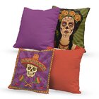 Kit 4 Almofadas Decorativas Own Caveira Mexicana Mulher - 45x