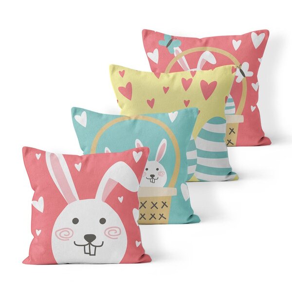 Kit 4 Almofadas Decorativas Own Cesta De Páscoa Tecido Confor