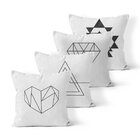 Kit 4 Almofadas Decorativas Own Elementos Geométricos - 45x45