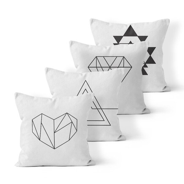 Kit 4 Almofadas Decorativas Own Elementos Geométricos - 45x45